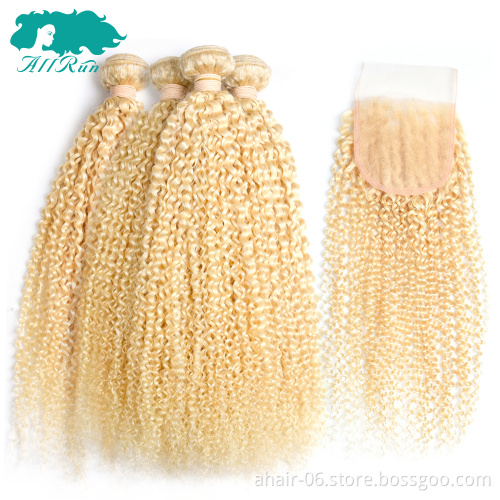 fast selling products, 100% virgin human blonde 613 hair bundles kinky curly
